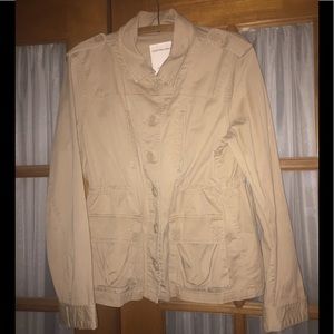 EUC CALVIN KLEIN XL KHAKI JACKET W/ INSIDE CINCHE